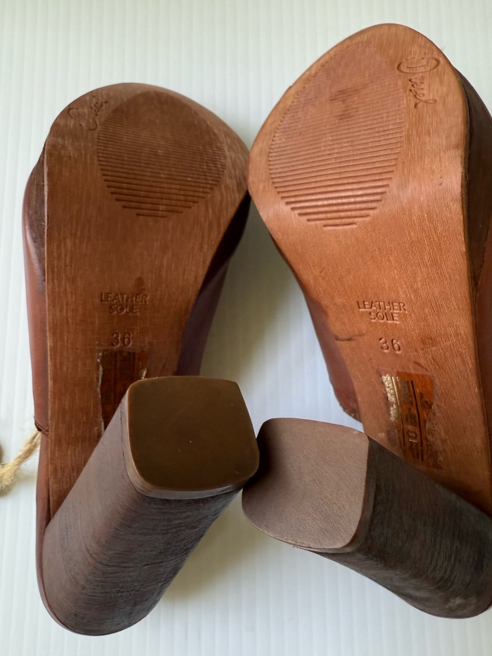 Diesel Brown Leather Peep-Toe Slingback Heels Size 36 US 6 - Picture 7 of 7
